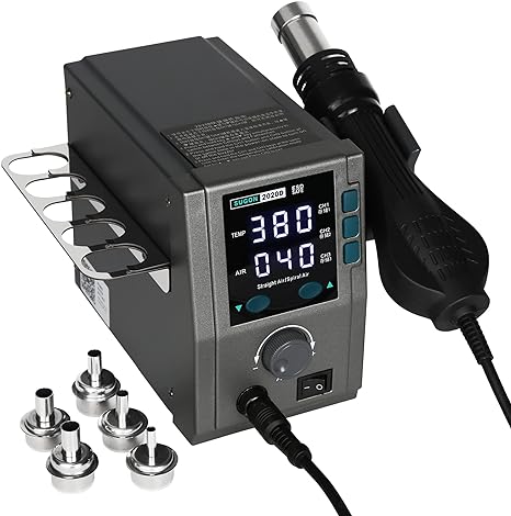 SUGON 2020D 700W HOT AIR GUN SOLDERING STATION WITH HEAT CHANGING CHANNEL 